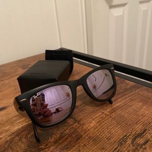 Rayban Folding Wayfarers - Reflective Purple